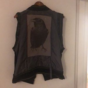 X-Large (45” Chest) Men’s “CROW” Vest in Grey from Royal Peasantry, Asheville